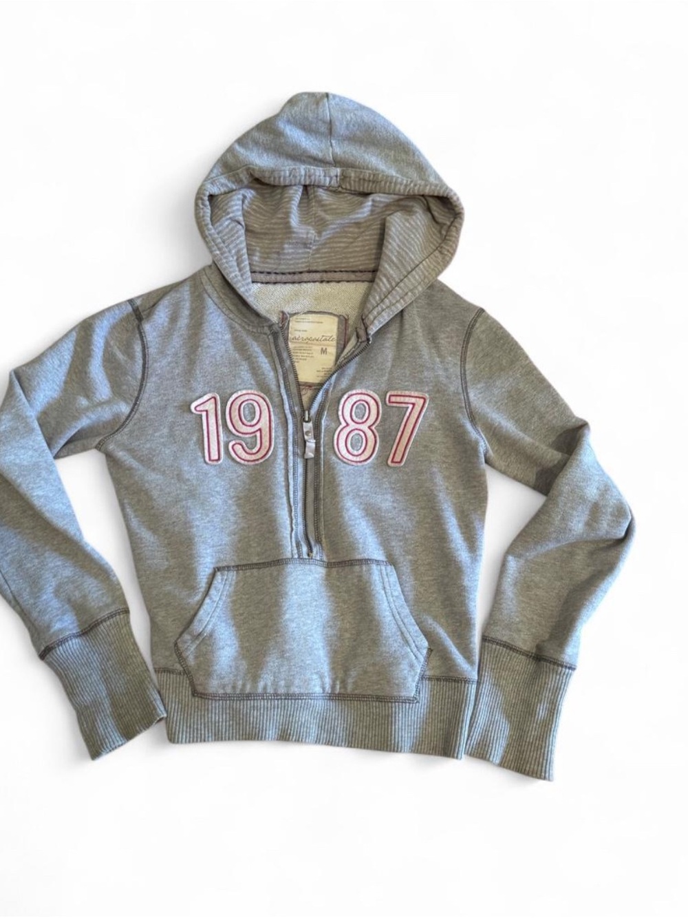 Gray Aeropostale zip up hoodie